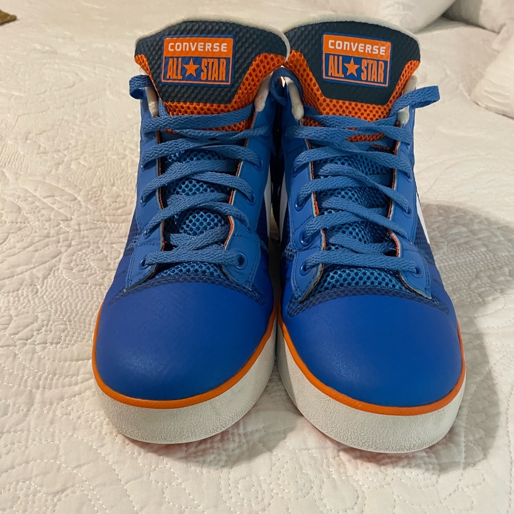 They are in good condition, they are size 10.5